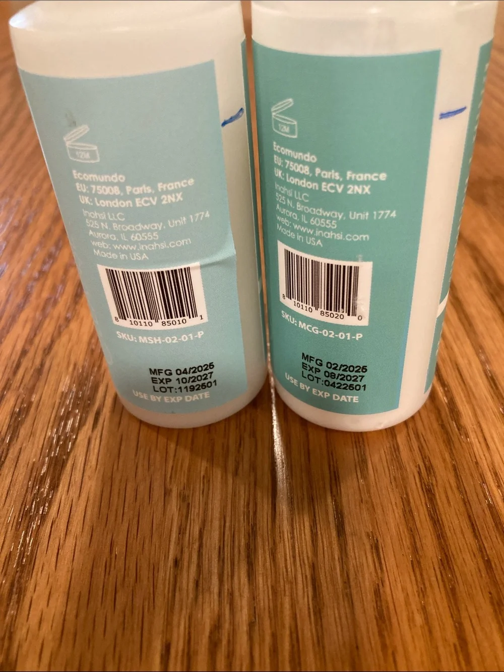 Inahsi Moisture Supreme Fragrance-Free Shampoo & Conditioner Set - Travel 3oz.